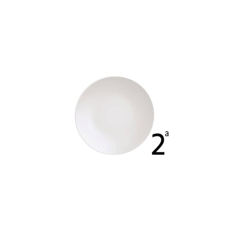 Prato Sobremesa Tramontina 96900026 Porcelana Branca 19cm