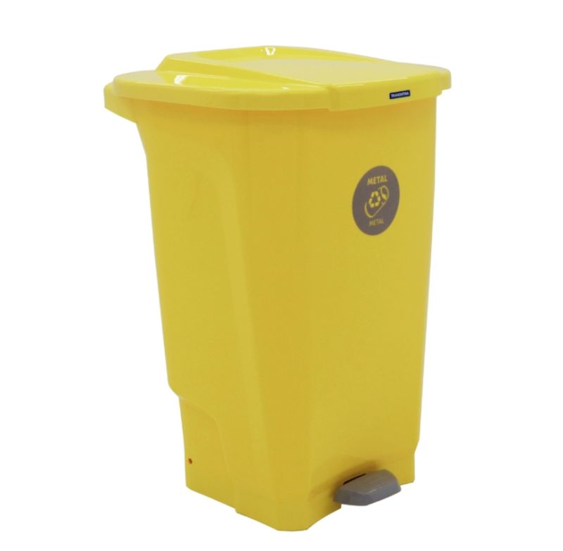 Lixeira T-force Basic Tramontina 92814800 Amarelo 100l