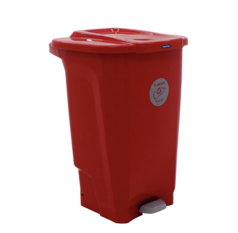 Lixeira T-force Basic Tramontina 92814840 Vermelho 100l