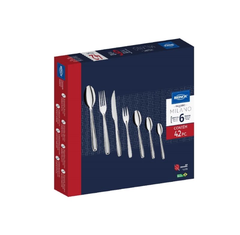 Faqueiro 42 Pecas Milano Brinox 5123/118 Inox