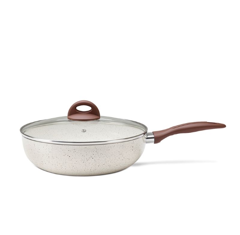 Frigideira Wok Com Tampa 3,4l Brinox 4814/157 Ceramic Life Sirius Com Inducao Vanila