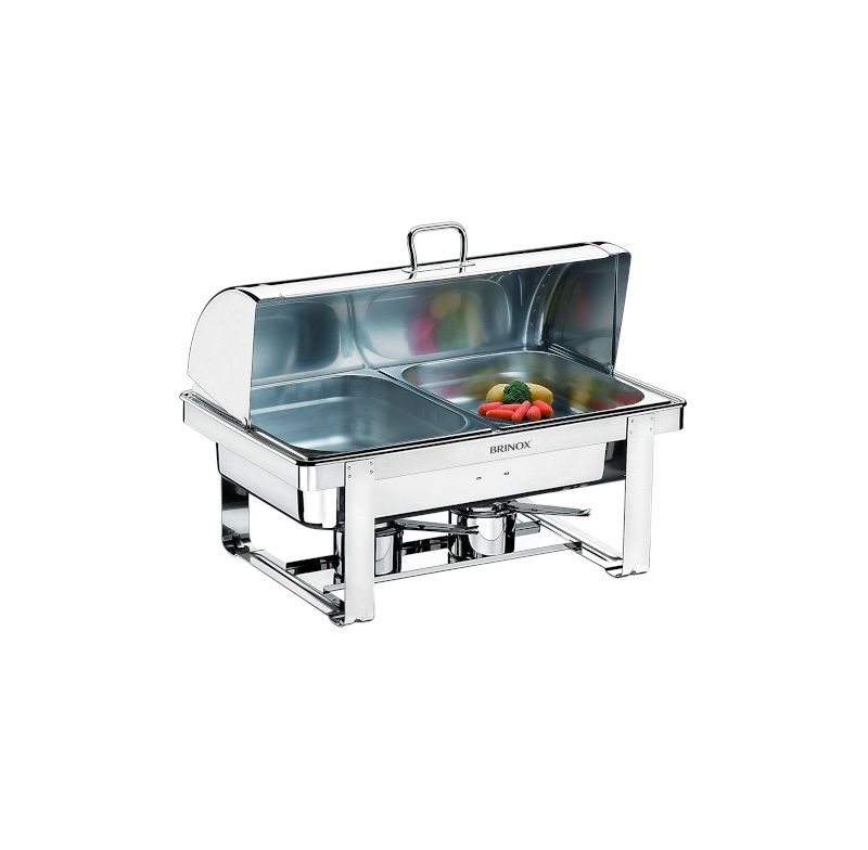 Chafing Dish Retangular Com Fogareiro Gn-1-2 Brinox 1099202 St