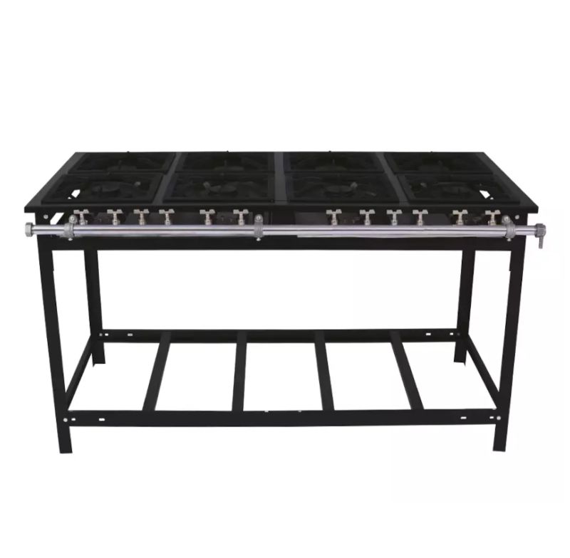 Fogao Ind Venancio Gas Maxi Central 8q 8 Queimadores Duplos Espera P/ Forno M8[15334]