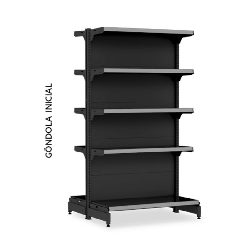 Gondola Fit 40 Inic. Cent. Pr 1,70x0,90x0,60 0,80 C10 Amapa Pa120009-381