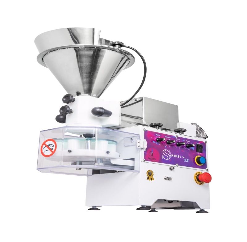 Maquina De Fazer Salgados 7g Ate 120g Sirius 2.5 Bailon 220019 Simples Recheio Aco Carbono