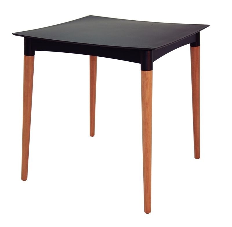 Mesa Tramontina 92353009 Diana Preto Com Pernas De Madeira