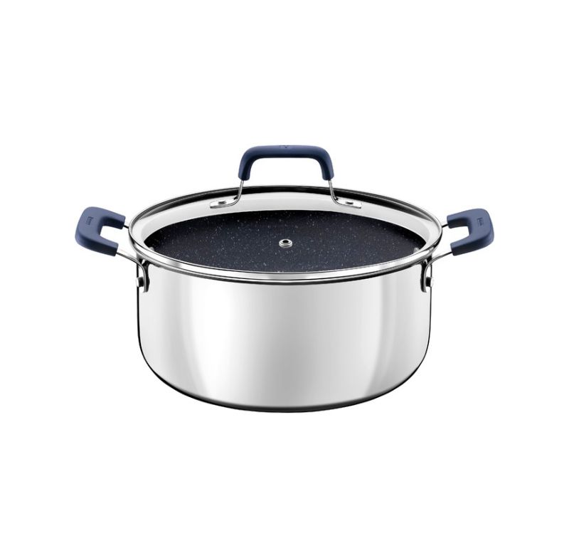 Cacarola 5,24l Tramontina 28742024 Romagna Inox E Aluminio Com Rev Inter Ceramico Black Stone 24cm