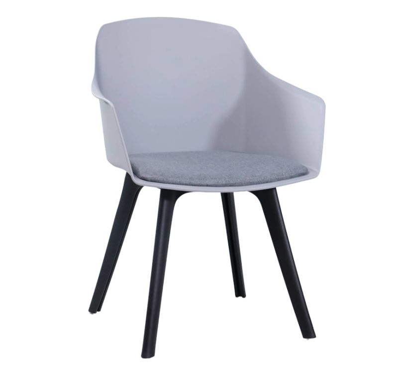 Cadeira Union I-25as241gray Com Assento Almofadado Cinza