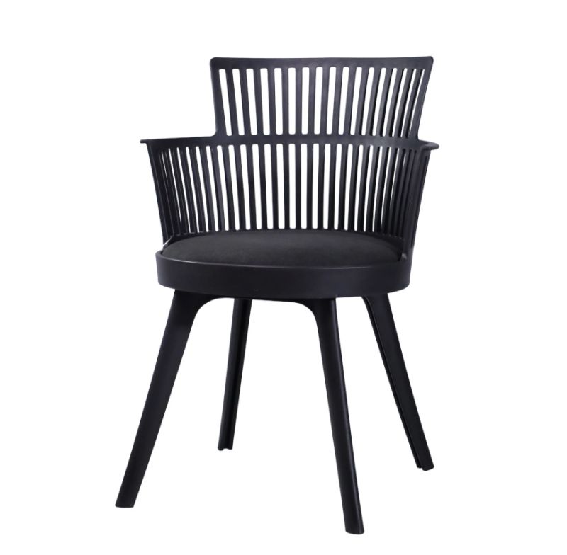Cadeira Union I-25as243black Assento Almofadado Preta