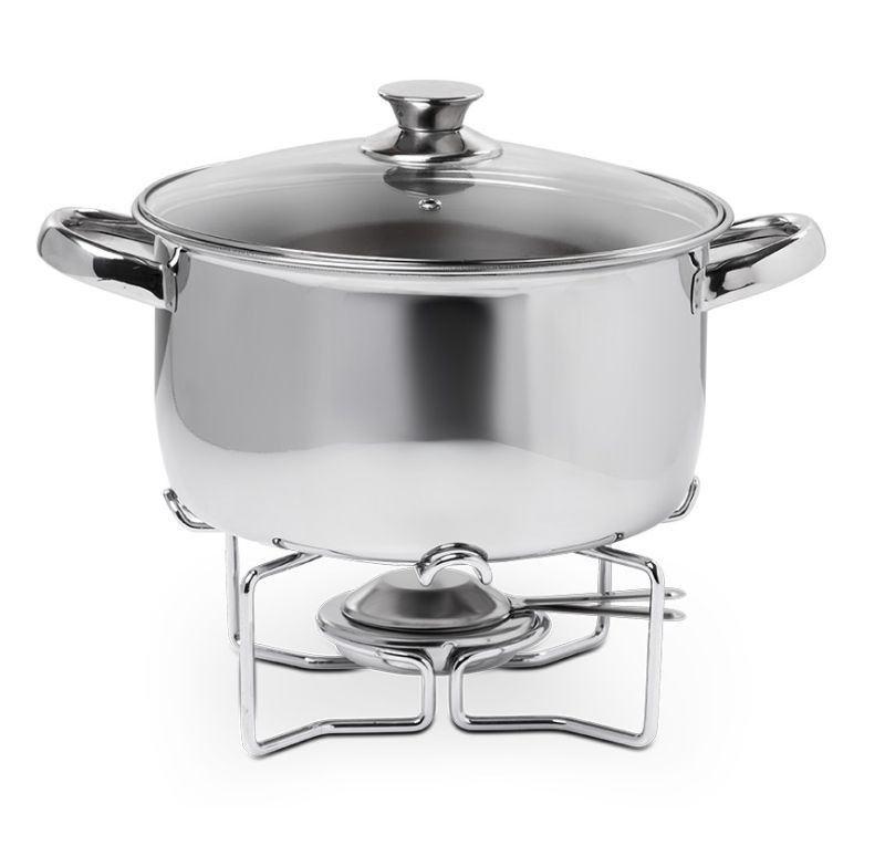 Rechaud Com Disco 8l Platanos Brinox 1042128 C/tampa De Vidro