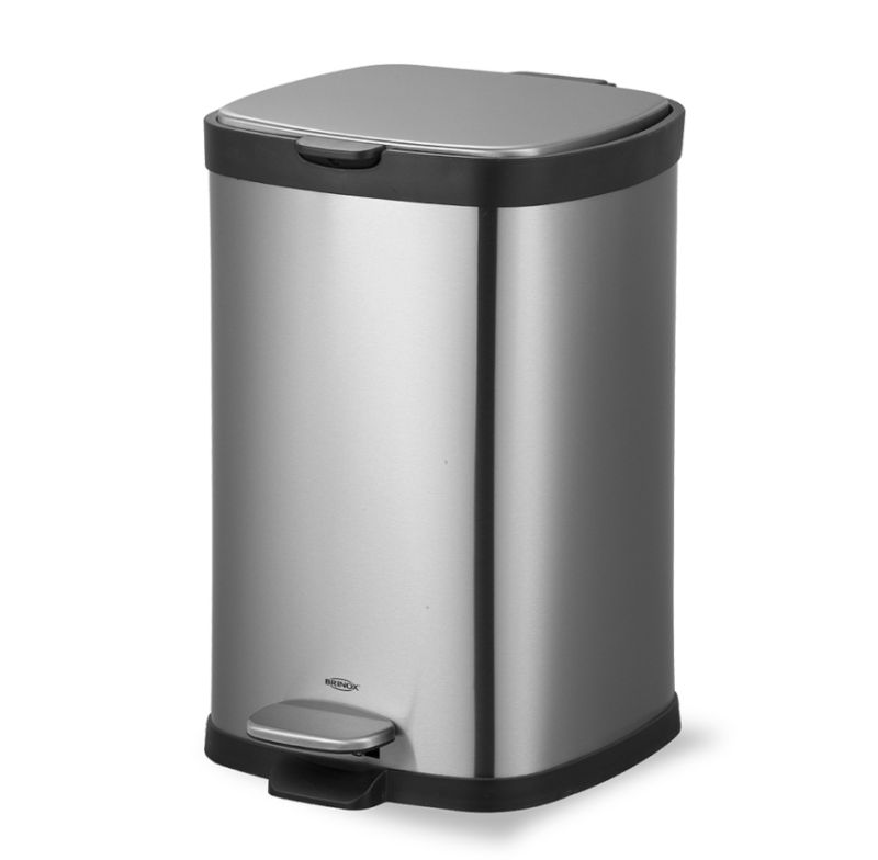 Lixeira Com Pedal E Balde Brinox 3065/101 Frame 12l Inox