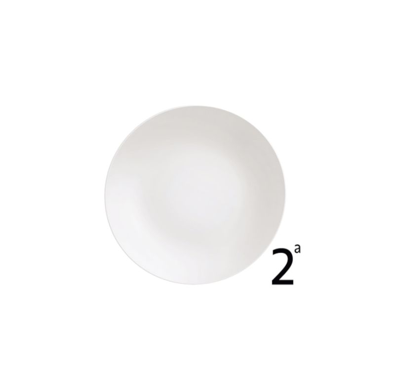 Prato Raso 25cm 2a Tramontina 9690002 5 Hs Porcelana Branca