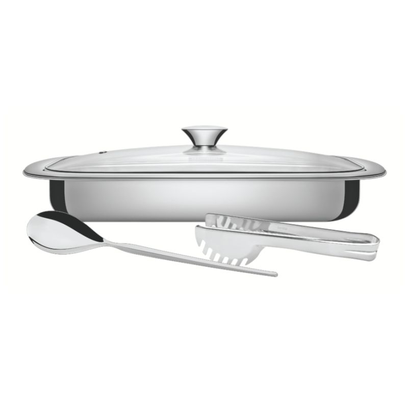Jogo Assar E Servir Cosmos Tramontina 64310114 3 Pecas Aco Inox