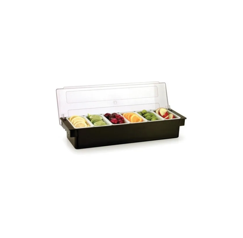 Porta Condimentos Barpro P010-a Grande 6 Divisorias Preto