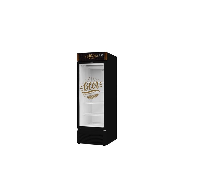 Cervejeira Vertical Fricon Vcfc565-1v000 Porta Vidro Preto 127v