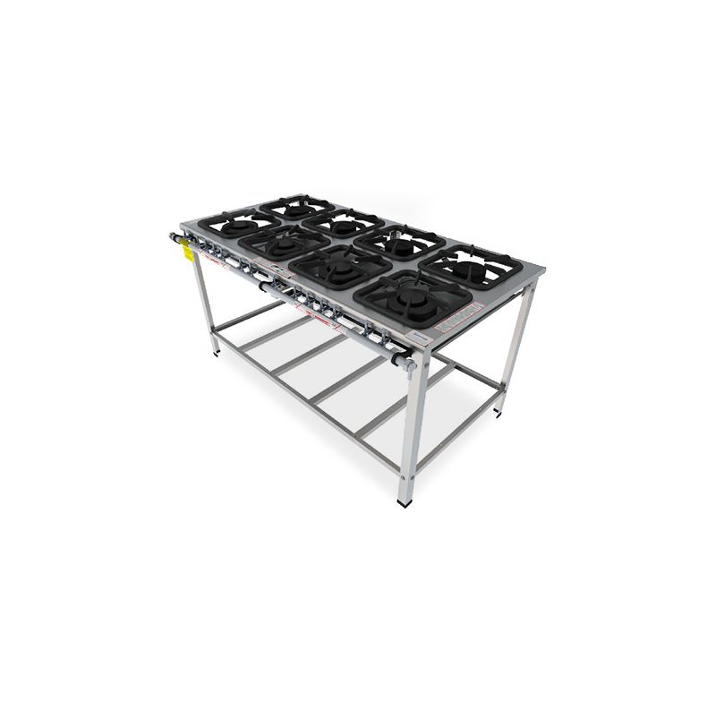 Fogao Industrial Fgi 38em 30x30 8 Bocas Glp G. Paniz 90593g 16003 Inox