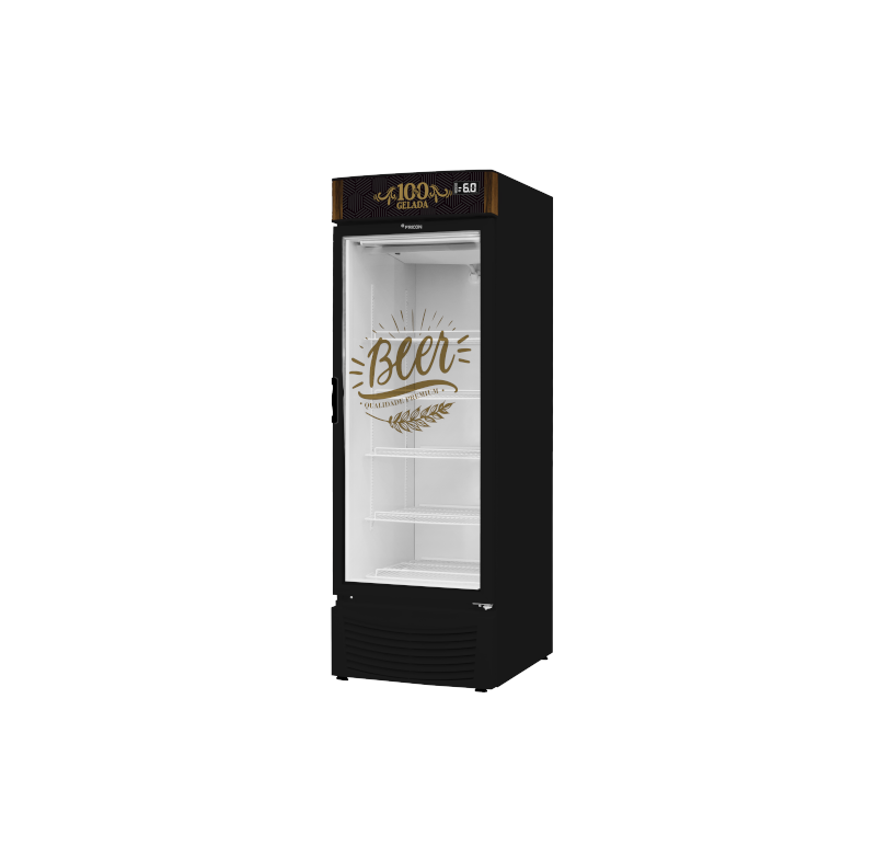 Cervejeira Vertical Fricon Vcfc431-1v000  Porta Vidro Preto 127v