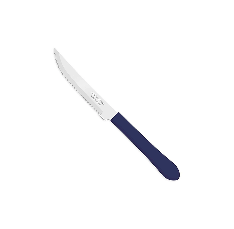 Faca p/churrasco 4 leme inox/azul 23180/414