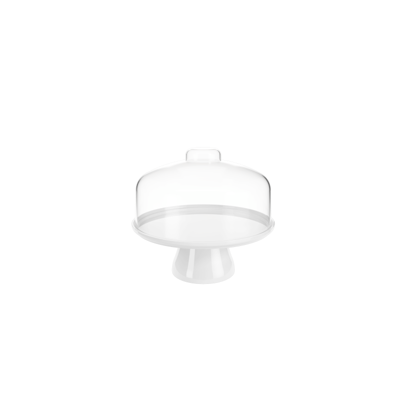 Boleira Com Cupula Cake  25cm Brinox 10110/0007  Branca