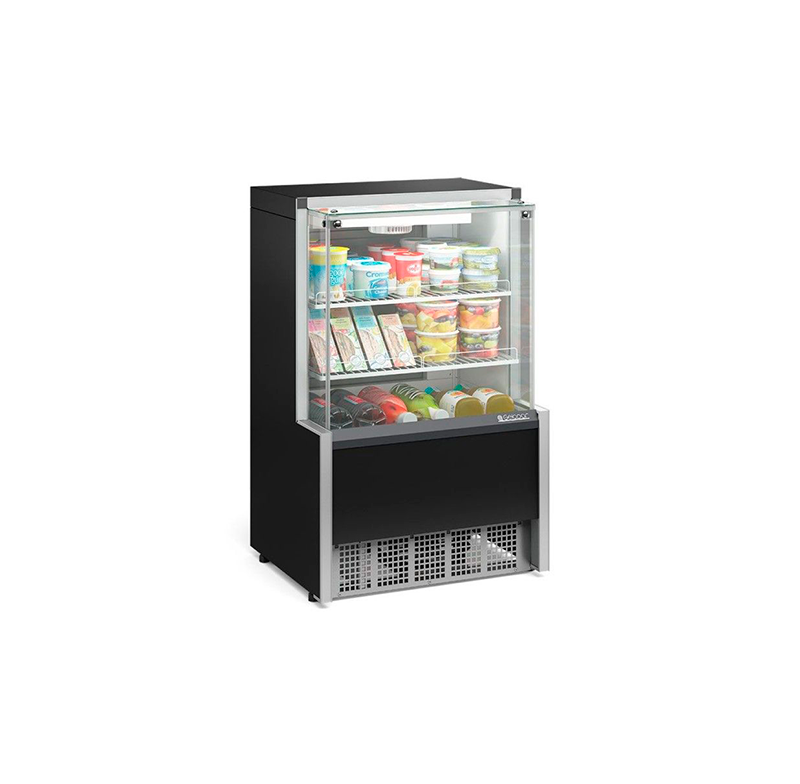Vitrine Refrigerado Ar Forcado Led Aurora Preto