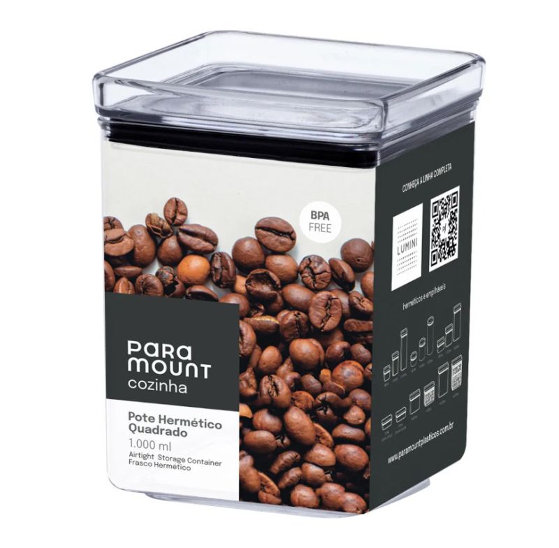 Pote Hermetic Paramount 1162 Lumini Quadrado 1.000 Ml