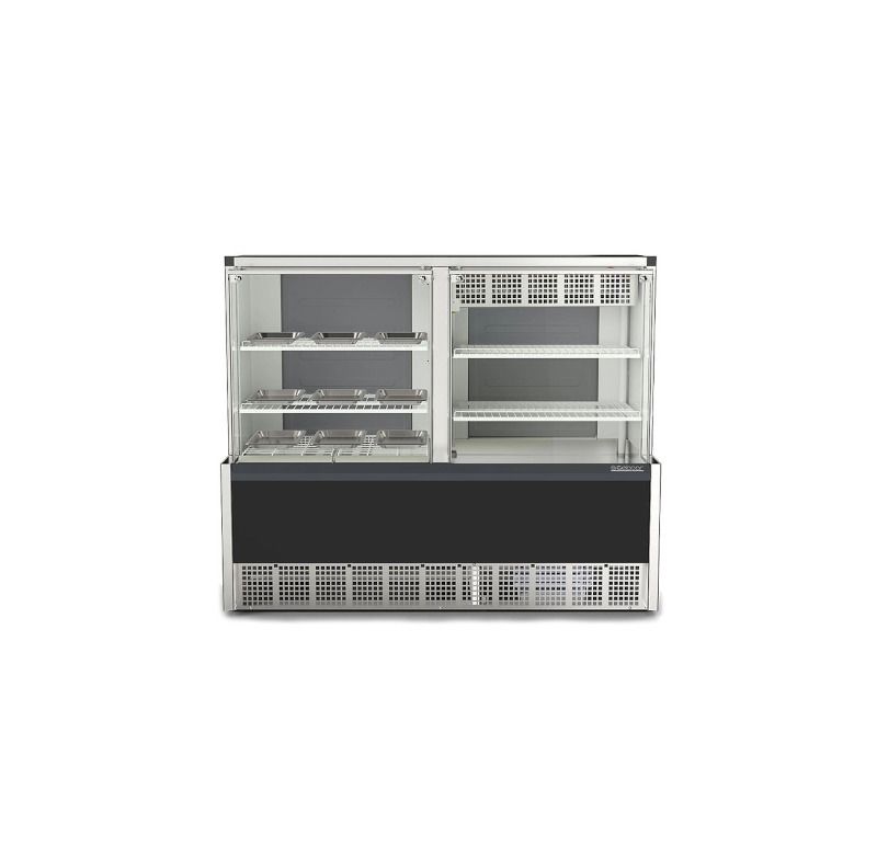 Vitrine Refrigerado Quente/Frio Preto 1