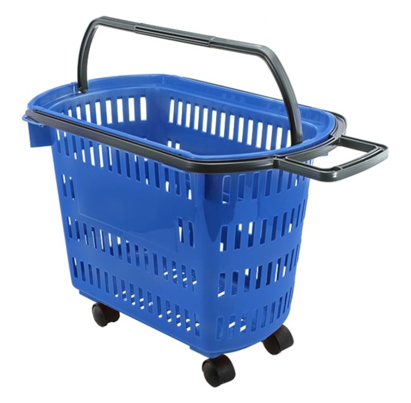 Cesta D-300 Dellaplast 3300.07 30l Azul Padrao Com Rodinha