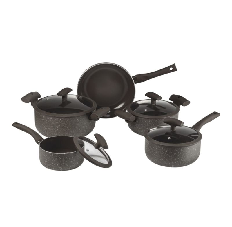 Conjunto Panela Mundial 5 Pc Marron Herc Pa300-5pma
