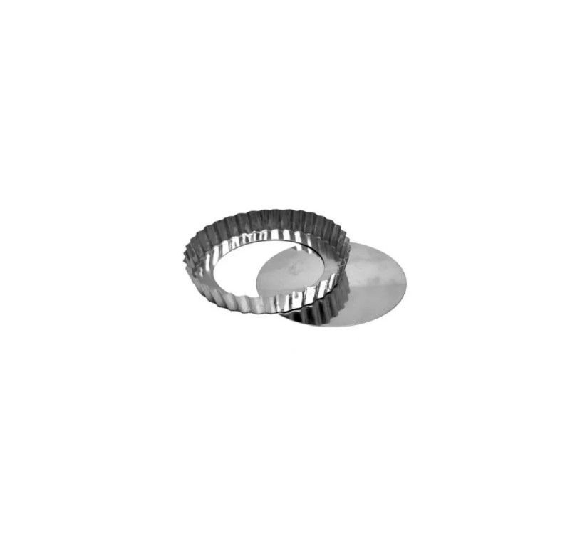 Forma Torta Maca Doupan 1187 Crespa Fundo Falso Aluminio 25x3