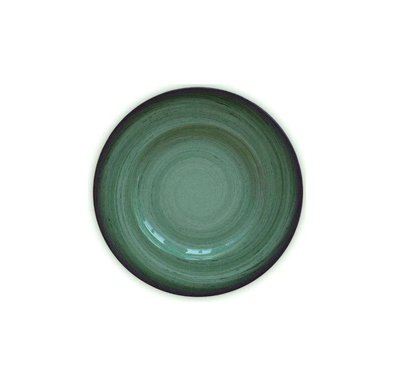 Prato Sobremesa Rustico Tramontina 96980004 Porcelana Verde 21cm