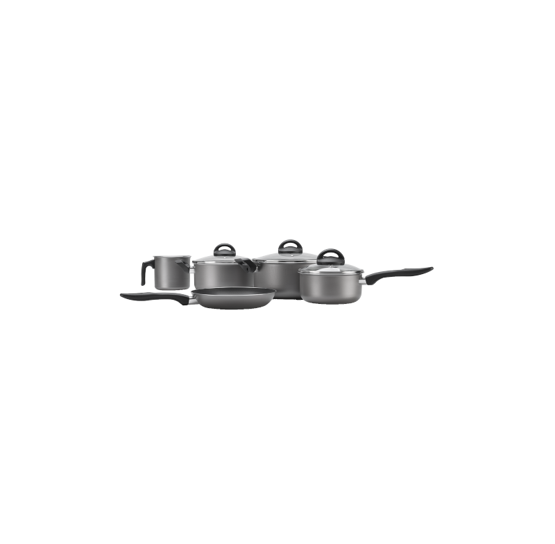 Conjunto De Panelas Chilli  Brinox 7014-104 Prata 5pcs