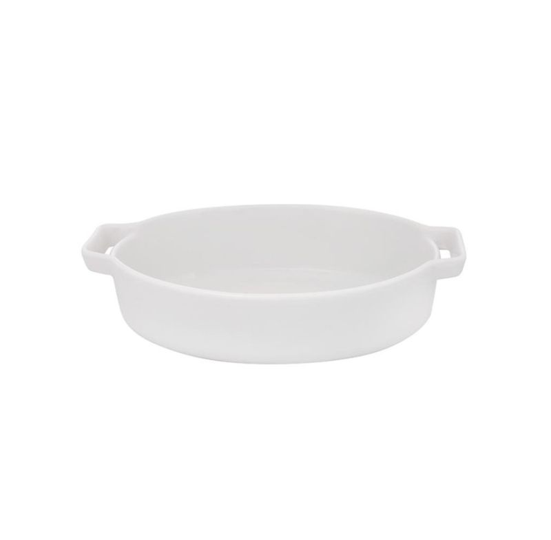 Travessa Refrataria Oval Etilux Pcln-007 Porcelana Branca 23,2cm