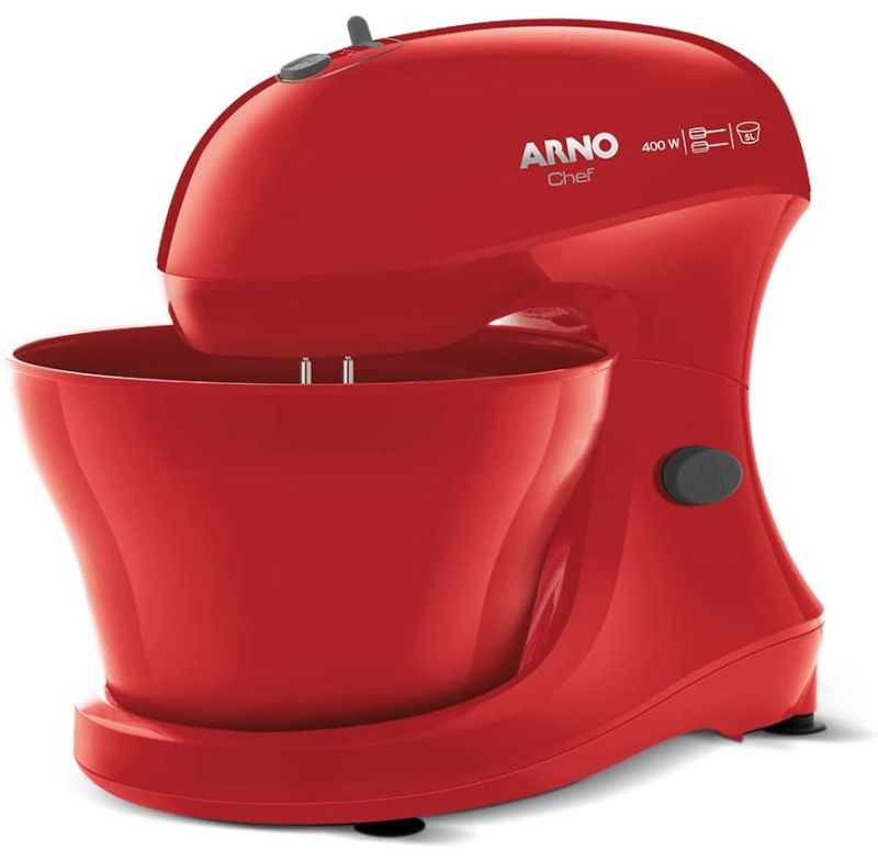 Batedeira Chef 127v 400w Sm02 Arno 2720015337 Vermelha