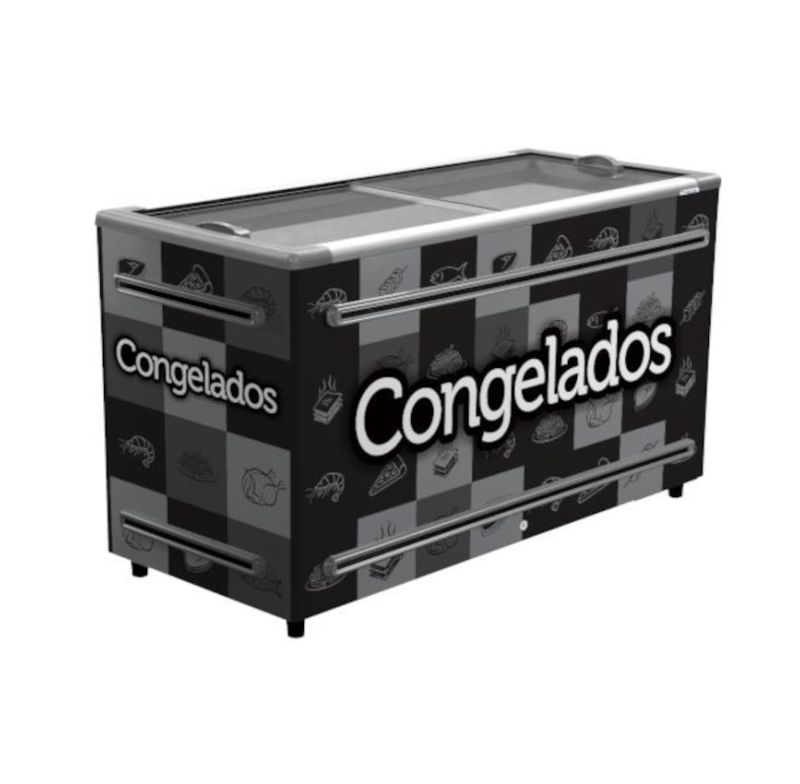 Ilha Congelados Fricon Iced503-2v008 220v Preta
