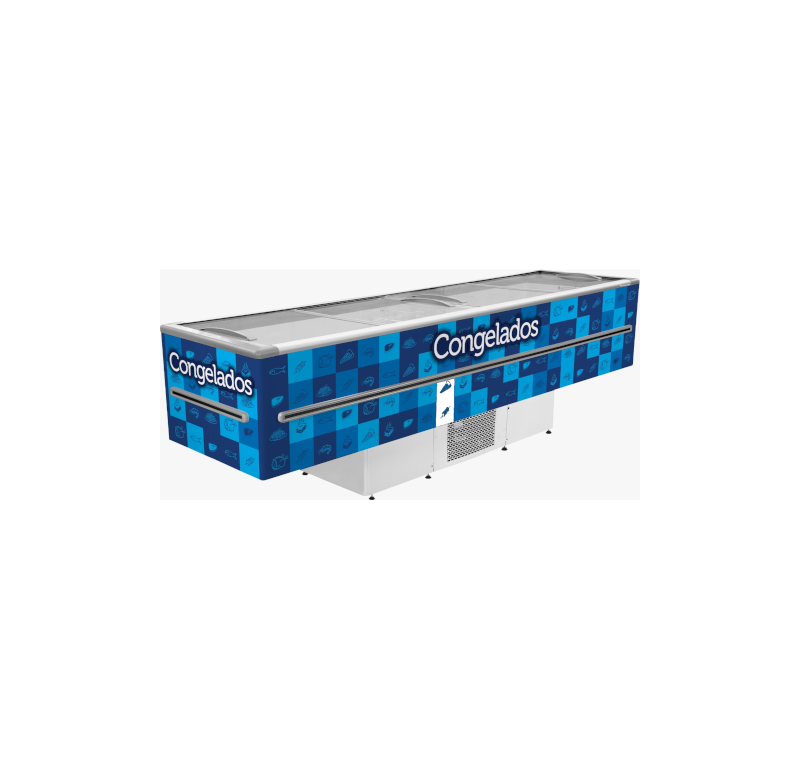 Ilha Congelados Led Iced 1163l 220v Fricon Iced1163-2v017 Azul