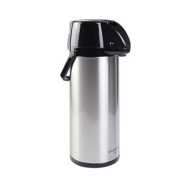 Garrafa Termica 2,5l Exclusiva Soprano 09510.26 Inox Preto
