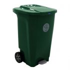 LIXEIRA T-FORCE BASIC TRAMONTINA 92815820 COM RODAS DE BORRACHA VERDE 100L
