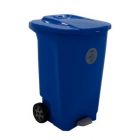 LIXEIRA T-FORCE TRAMONTINA 92815870 COM RODAS DE BORRACHA AZUL 100L