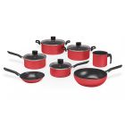 CONJUNTO DE PANELAS 7 PECAS GARLING BRINOX 7001/441 VERMELHO