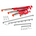Barra aco inox c/6 ganchos 40cm tp pratic 2200/140