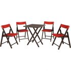 CONJUNTO MESA E CADEIRA POTENZA TRAMONTINA 10630029 VERMELHA 5PECAS