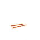 Longarina Mini Porta Pallet Amapa Pa050012-2126 500kg 1,80x0,60 (par) Laranja