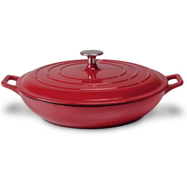 CACAROLA BAIXA COM TAMPA BRINOX 57503/157 SAUTE 3,5L VERMELHA