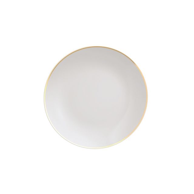 PRATO SOBREMESA ANNA TRAMONTINA 96010406 COM FILETE DE OURO 21CM