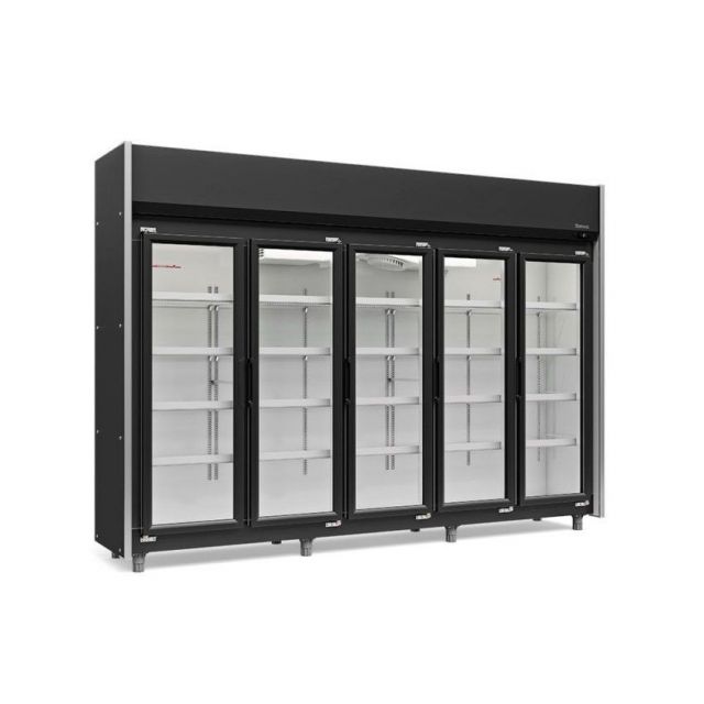 REFRIGERADOR TOP VERTICAL 220V GEAS-5P/PR GELOPAR 80906.09.2 VIDRO DUPLO 5 PORTAS 2,95M