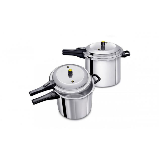 PANELA DE PRESSAO INDUSTRIAL 20L ALUMINIO ABC 1227 POLIDA COM CABO BAQUELITE