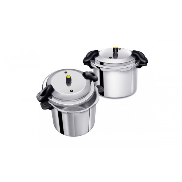 PANELA PRESSAO INDUSTRIAL ALUMINIO ABC 1211 POLIDA 12L COM ASAS BAQUELITE