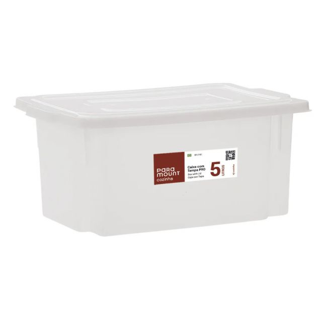 Caixa Plastica Paramount 537 Com Tampa 5litros Pro