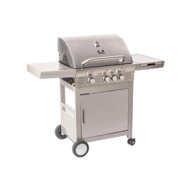 CHURRASQUEIRA MIMO 8831 INOX A GAS CARRINHO 3 QUEIMADORES