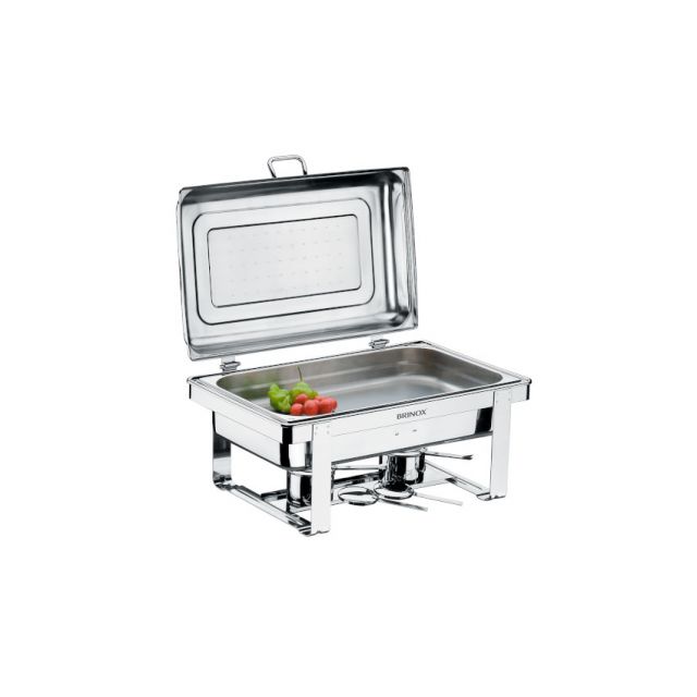 RECHAUD BRINOX 1098/201 RETANGULAR COM FOGAREIRO GN1/1
